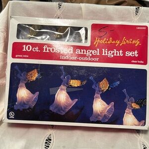10 Ct Frosted Angel Light Set Indoor/Outdoor